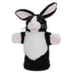 RABBIT BLACK&WHITE/HAND PUPPET /Temp out stock