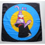 Rabbit in Hat Silk/45cm x 45cm/18" x18"